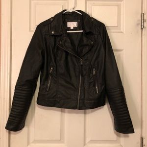Black leather jacket
